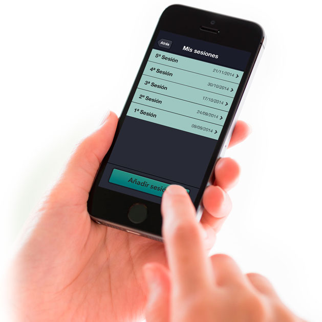 Pantalla de Mis sesiones de Mentormy 1ª App gratuita al servicio del Coaching